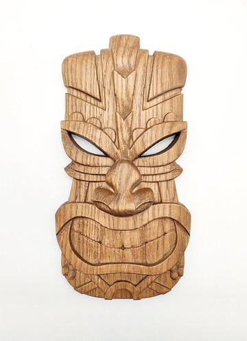 OAK 非洲木面具牆藝術，木製部落面具 tiki 面具木雕木面具