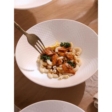 簡約湯盤陶瓷家用餐廳純色意面盤法式盤子早餐盤餐具菜盤沙拉碗