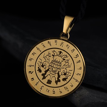 簡修行金色大白傘蓋佛母吊墜男項鏈女掛件鈦鋼佛教飾品不掉色包郵