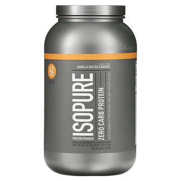 Isopure, 蛋白粉，零碳水化合物，鹽焗香草焦糖，3 磅（1.36 千克）