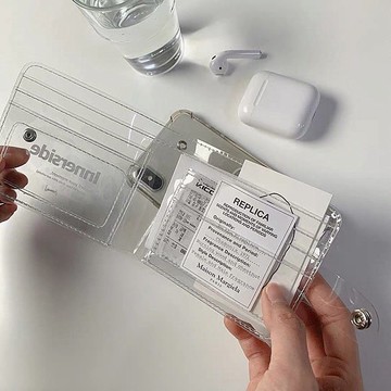 免運出貨✨可愛錢包 韓系錢包 小零錢包 女生零錢包 韓國ins超火同款透明錢包短款少女心學生證件包零錢包可掛鑰匙扣