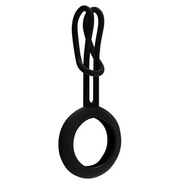 UniSync AirTag 追蹤定位防丟 經典素色矽膠吊飾保護套 黑色  1個