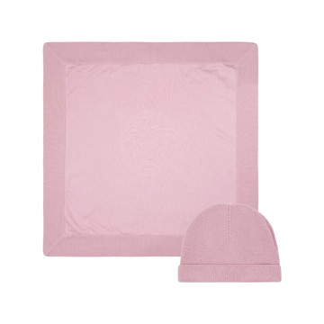 Young Versace Kids 兩件組 - 毛帽 + 毛毯