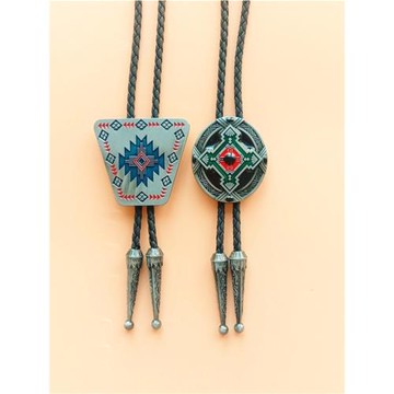 BOLO TIE領帶男士襯衫西裝藍白圖騰時尚百搭學生白色正裝領結配飾