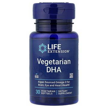 Life Extension, 素食 DHA，30 粒素食軟膠囊（每粒軟膠囊 200 毫克）