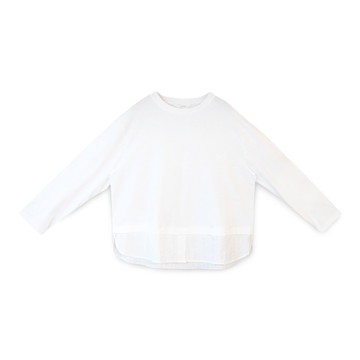 【Simply Yours】兩件式拼接針織T 白F