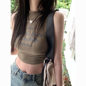 臺灣出貨上衣吊帶遮副乳寬鬆遮肉無袖上衣T恤寬肩打底背心品牌裝櫃正品純慾顯胸辣妹無袖工字背心女士夏季外穿修身顯瘦上衣