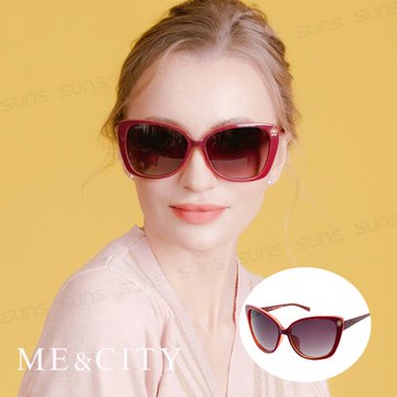 ME&CITY 歐美曼妙女伶鑲花太陽眼鏡 抗UV400 (ME 120020 E246)
