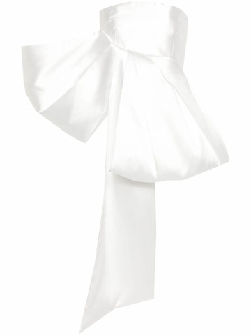 Solace London - Nadina bow-detail blouse - women - Polyester - 10 - White
