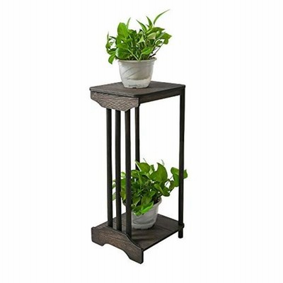 Gibolea フラワースタンド 木製 フラワーラック 花台 花瓶台 鉢置き台 観葉植物 飾り台 植木鉢スタンド 2段 玄関置物ラック アンティーク風 室内 高い 60cm 通販 Lineポイント最大get Lineショッピング