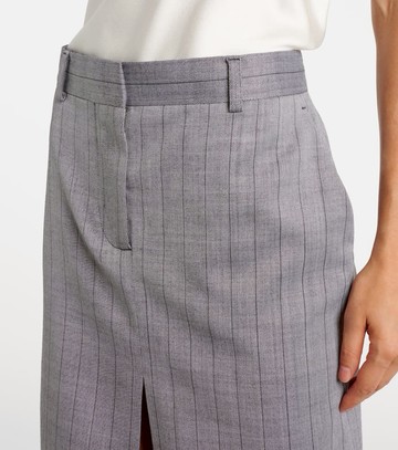 Stella McCartney Pinestripe wool midi skirt