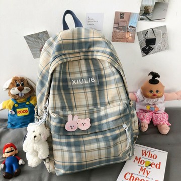 韓版復古工裝大容量後背包 男女學生書包 百搭雙肩包 電腦包 旅行包 高中大學生上課通勤包