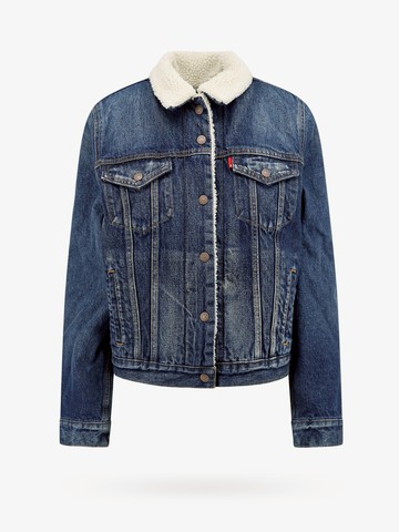 Denim jacket with logoed label - LEVI'S - gender_Woman