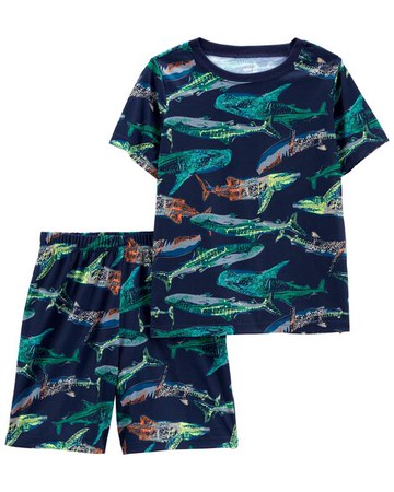 Kid 2-Piece Shark Loose Fit PJs