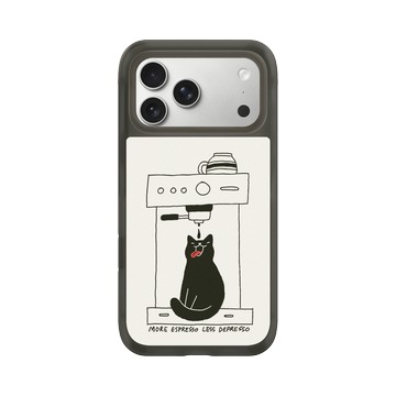 iPhone 17 Pro Max AirX 本質黑 - ilovedoodle (Lim Heng Swee) - Coffee Cat: 多點濃縮，少點憂鬱