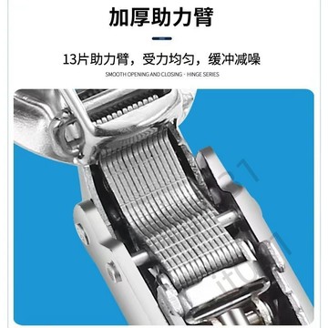 【臺灣上新】 【10只裝】3.0加厚304不鏽鋼鉸鏈衣櫥櫃門家居液壓彈簧緩衝合頁 優選