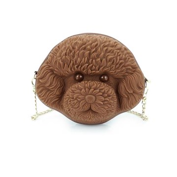 香港Adamo 3D Bag貴賓狗斜挎包單肩包女士可愛立體動物手拎手機包