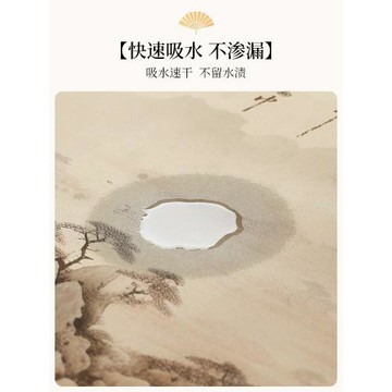 ✅新中式禪意一人茶席小尺寸中國風硅藻泥吸水茶臺墊布桌旗茶杯墊