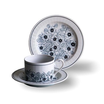 【毓秀堂】AWASAKA 花卉杯盤3入組(花朵)