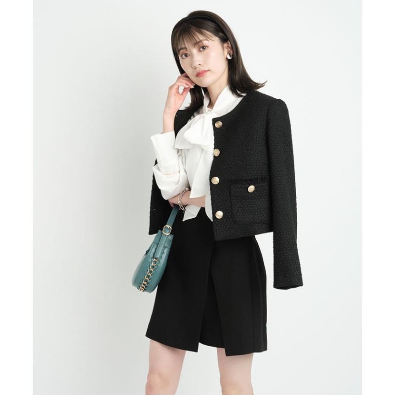 アプワイザーリッシェ クロップドツイードジャケット Apuweiser-riche（アプワイザーリッシェ）の「クロップドツイード