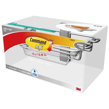 3M 無痕金屬防水收納 肥皂架