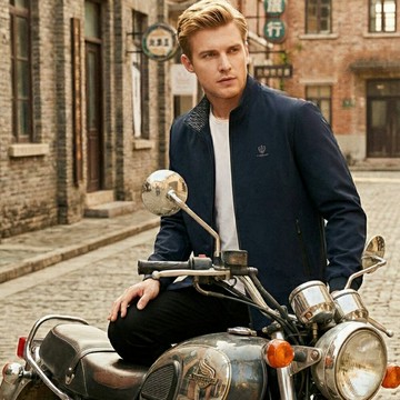 現貨+預購 防風外套休閒夾克-純色百搭立領修身男外套3色74gr78【獨家進口】【米蘭精品】