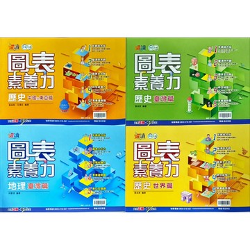 翰林出版 國中 躍讀 圖表素養力 地理-臺灣篇、世界篇上.下 、歷史-中國與東亞篇、台灣篇、世界篇（全新出版）