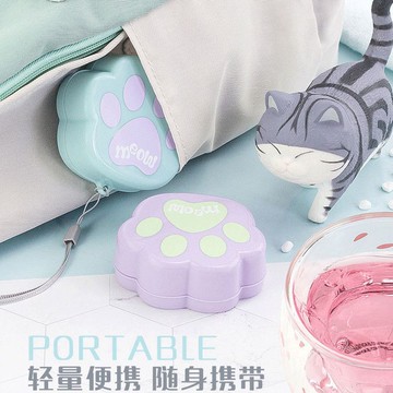 臺灣出貨🔥全網最低價🚀透明摺疊杯子伸縮水杯硅膠可愛貓爪戶外便攜式旅行創意壓縮漱口杯