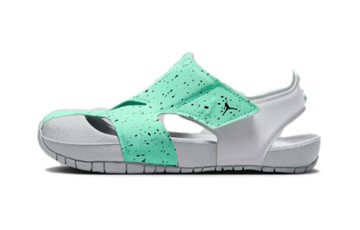 PS AIR JORDAN FLARE SANDALS MINT GREEN GREY