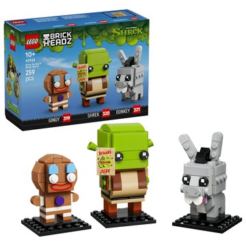 【台中翔智積木】LEGO 樂高 迪士尼 BrickHeadz 40923 史瑞克、驢子和小薑薑玩偶
