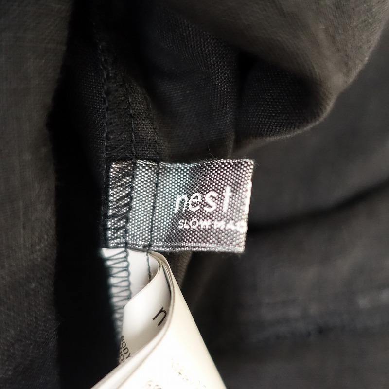 2021】ネストローブ nest Robe *リネンレースオープンカラーワンピース