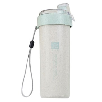 iSFun 環保麥纖維隨身掀蓋吸嘴水杯400ML/多色可選