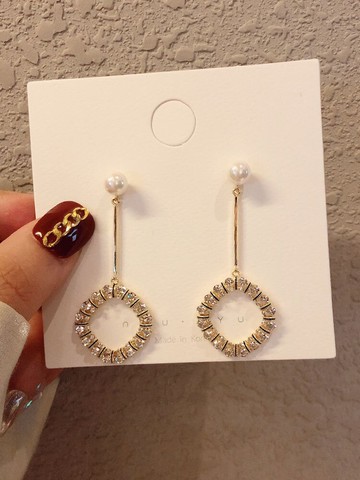 巴洛克耳環韓國氣質復古宮廷風網紅圓圈耳墜女輕奢名媛高級感耳釘1入