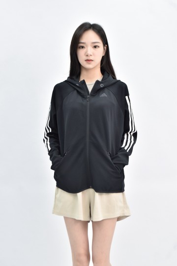 (XL) adidas 運動連帽黑色外套