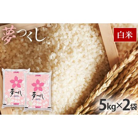 ふるさと納税 新米 令和5年産　福岡県産ブランド米「夢つくし」白米　計10kg(5kg×2袋) 福岡県田川市