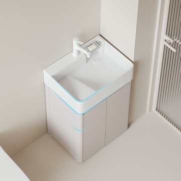 免運 浴室櫃  小戶型浴室櫃  奶油風小戶型落地蜂窩太空鋁浴室柜洗手盆 組合洗臉盆 洗漱臺一體盆  可開發票 全館八折 工廠現貨直銷 新品特價 y9056