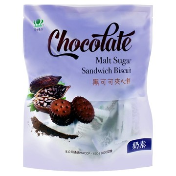 昇田食品 黑可可夾心餅  250g  1袋