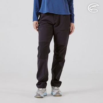 ADISI 女四面彈撥水耐磨拼接長褲 AP2521017 黑色 (S-2XL)｜防潑水 排汗快乾 彈性 機能褲 拼接褲