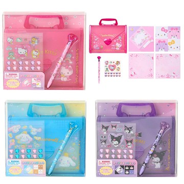 真愛日本 預購 凱蒂貓 kitty 大耳狗 庫洛米 信紙組 造型原子筆 情書 筆記 油性墨水 文具 盒裝組 禮盒 KD123