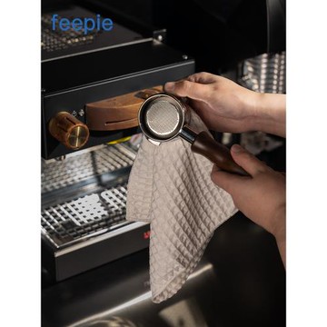 feepie啡派速干吧臺毛巾咖啡機粉碗專用清潔抹布小方巾不掉色帶扣