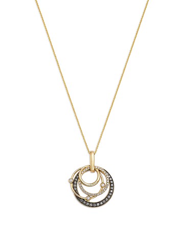 Bloomingdale's Fine Collection Champagne & Brown Diamond Pendant Necklace in 14K Yellow Gold, 0.50 tcw
