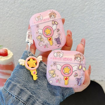 Airpods4 藍牙耳機保護套 Airpod Pro/Pro2保護殼 蘋果1/2代 3代 藍牙耳機殼 小櫻魔法仗 可可