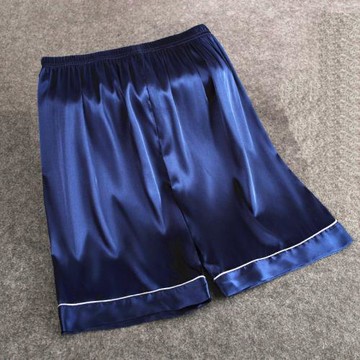 男士夏季五分睡褲 冰絲薄款運動休閑短褲 絲綢大碼褲衩寬松家居褲