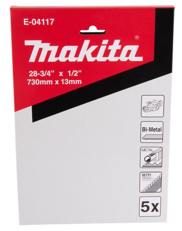 MAKITA 牧田 E-04117 帶鋸條 18T  730X13mm /5條