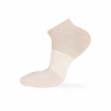 休閒無縫花紗氣墊船襪 - M卡其