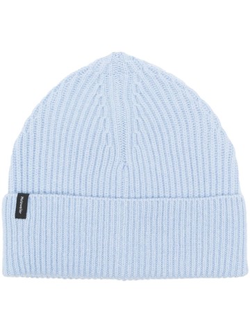 Holzweiler - ribbed-knit beanie hat - women - Cashmere - One Size - Blue