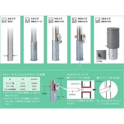 帝金バリカー S54-P ピラー型 スタンダードステンレスタイプ Φ101.6