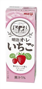 明治オ・レいちご 200ML [紙パック 飲料 ドリンク 飲み物 常温保存] ×24本