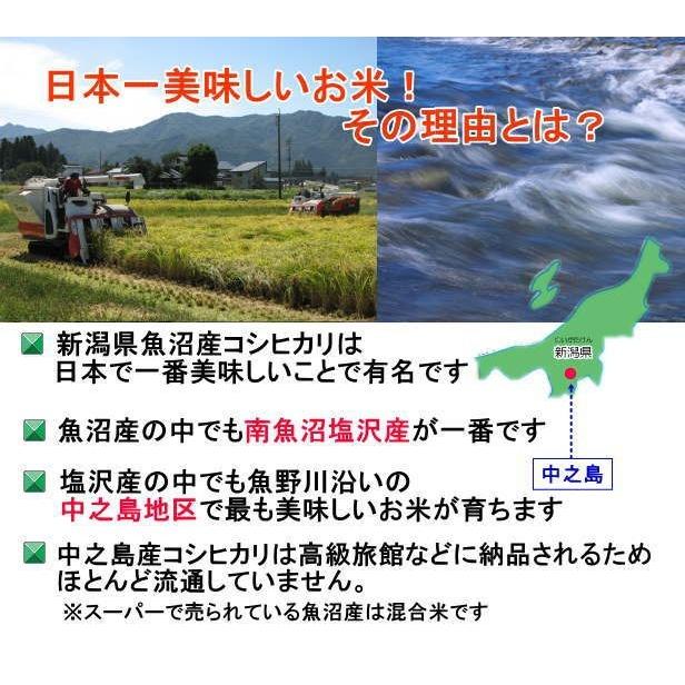 お米　コシヒカリ　南魚沼塩沢産　中之島　産地直送　日本一