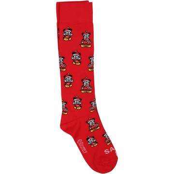 MC2 Saint Barth Red Socks For Kids With Mickey Mouse